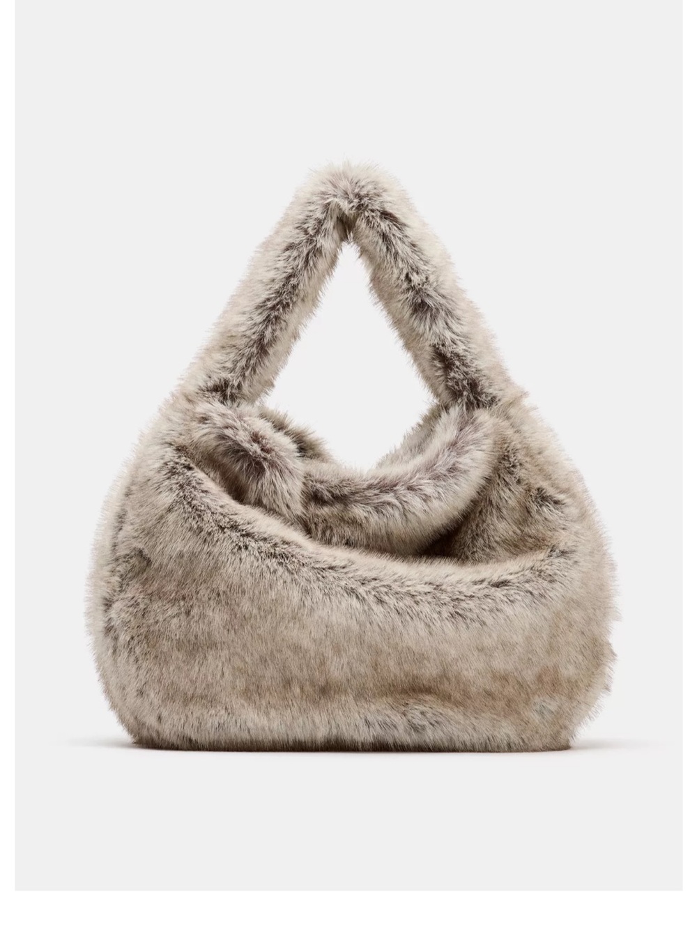 MAXI FAUX FUR BUCKET BAG